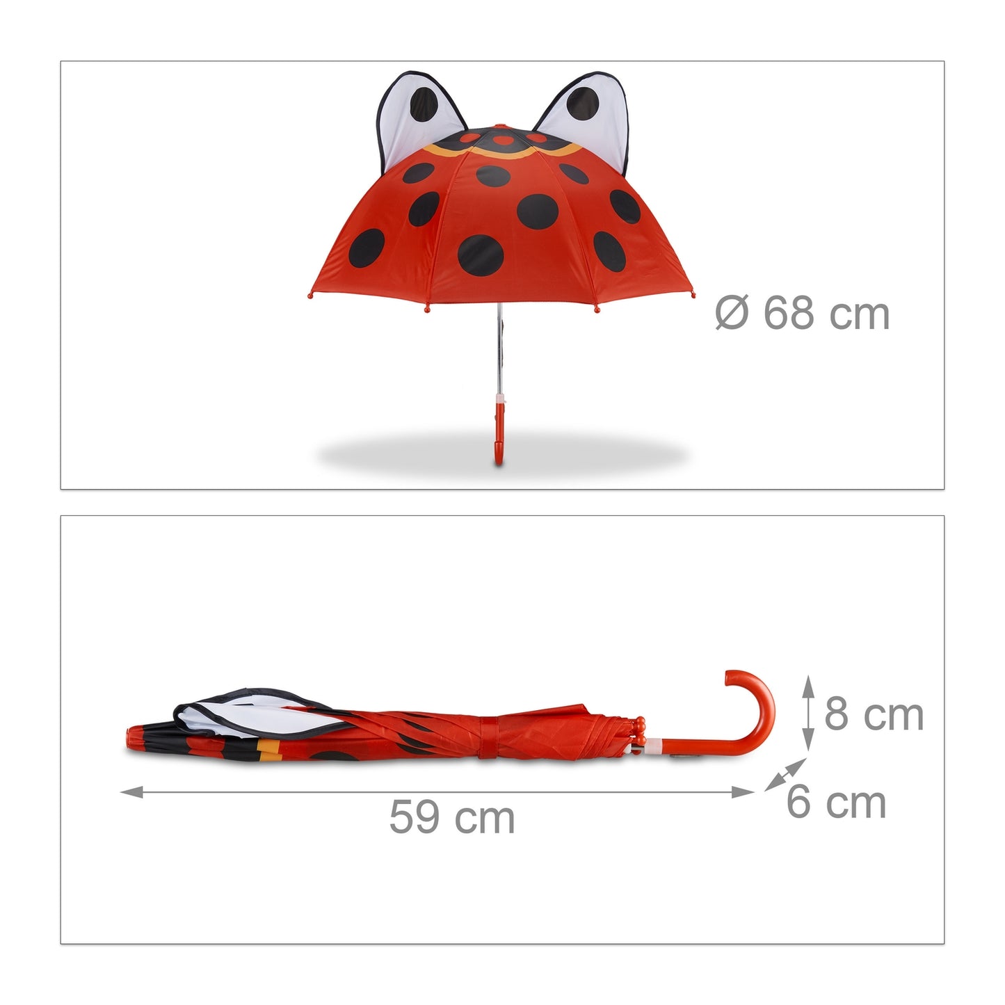 Umbrella for children with 3D motifs