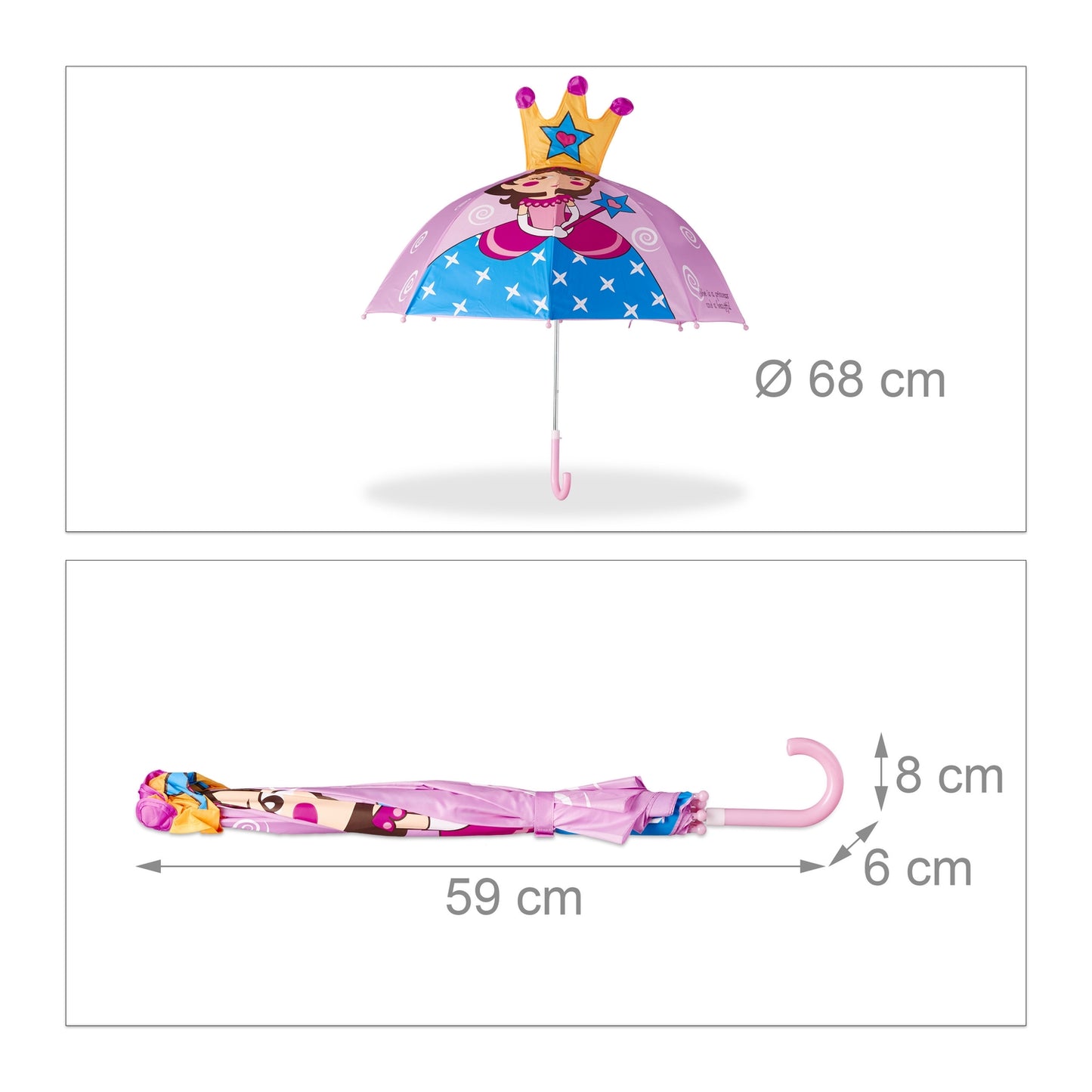 Umbrella for children with 3D motifs