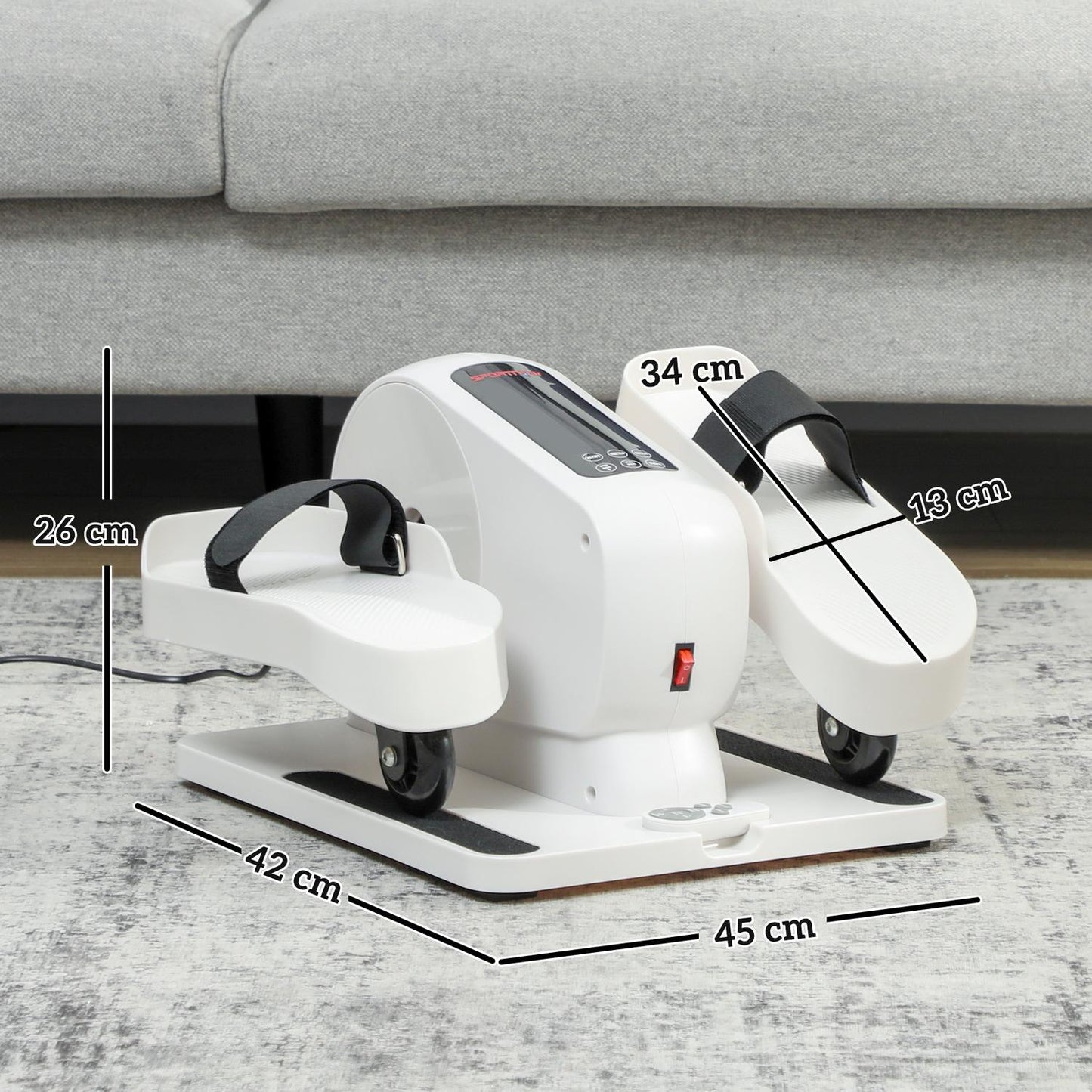Under-Desk Electric Elliptical Trainer, 12 Speeds, 7 Resistance Levels