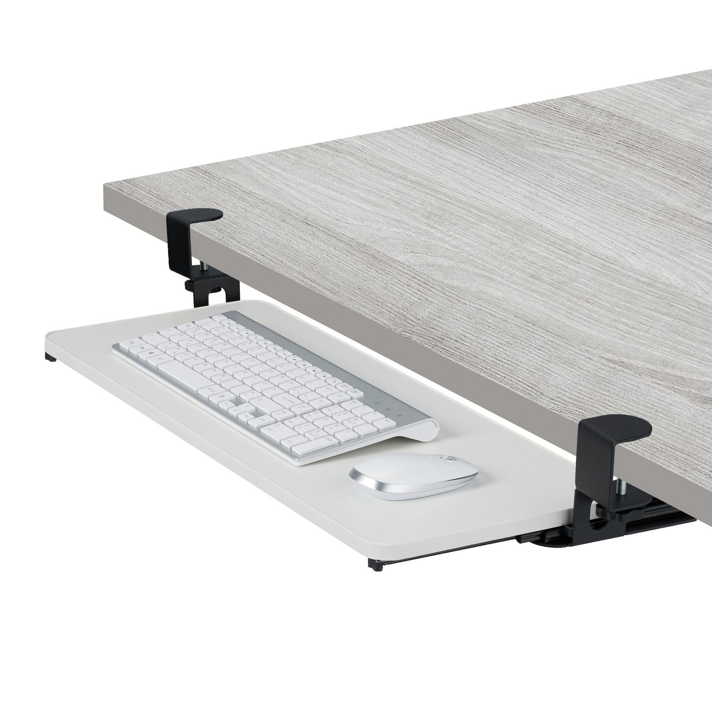 Under-Desk Keyboard Tray with Clamps