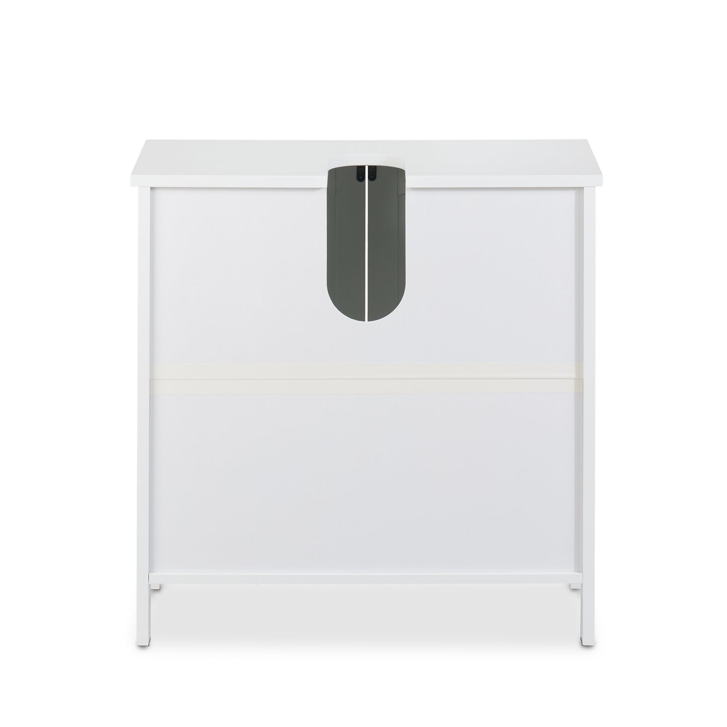 Under Sink Bathroom Cabinet with Doors, White MDF