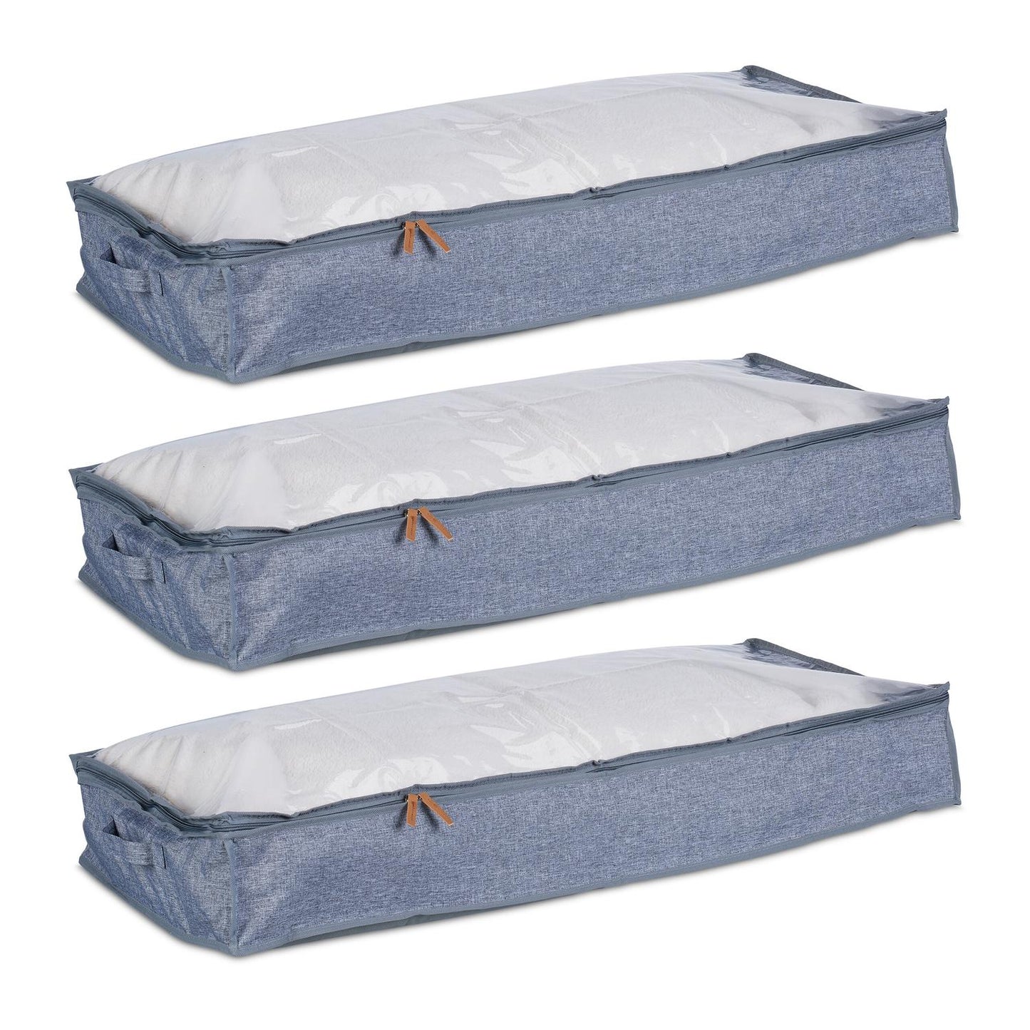 Underbed Storage Bags, Foldable with Zipper, 3-Pack