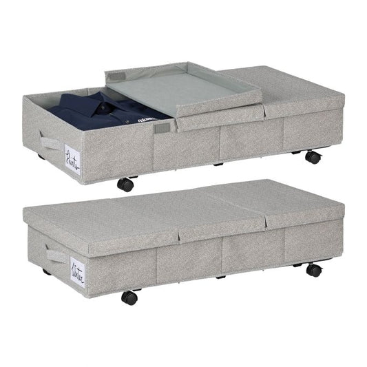 Underbed boxes with wheels, 2-pack