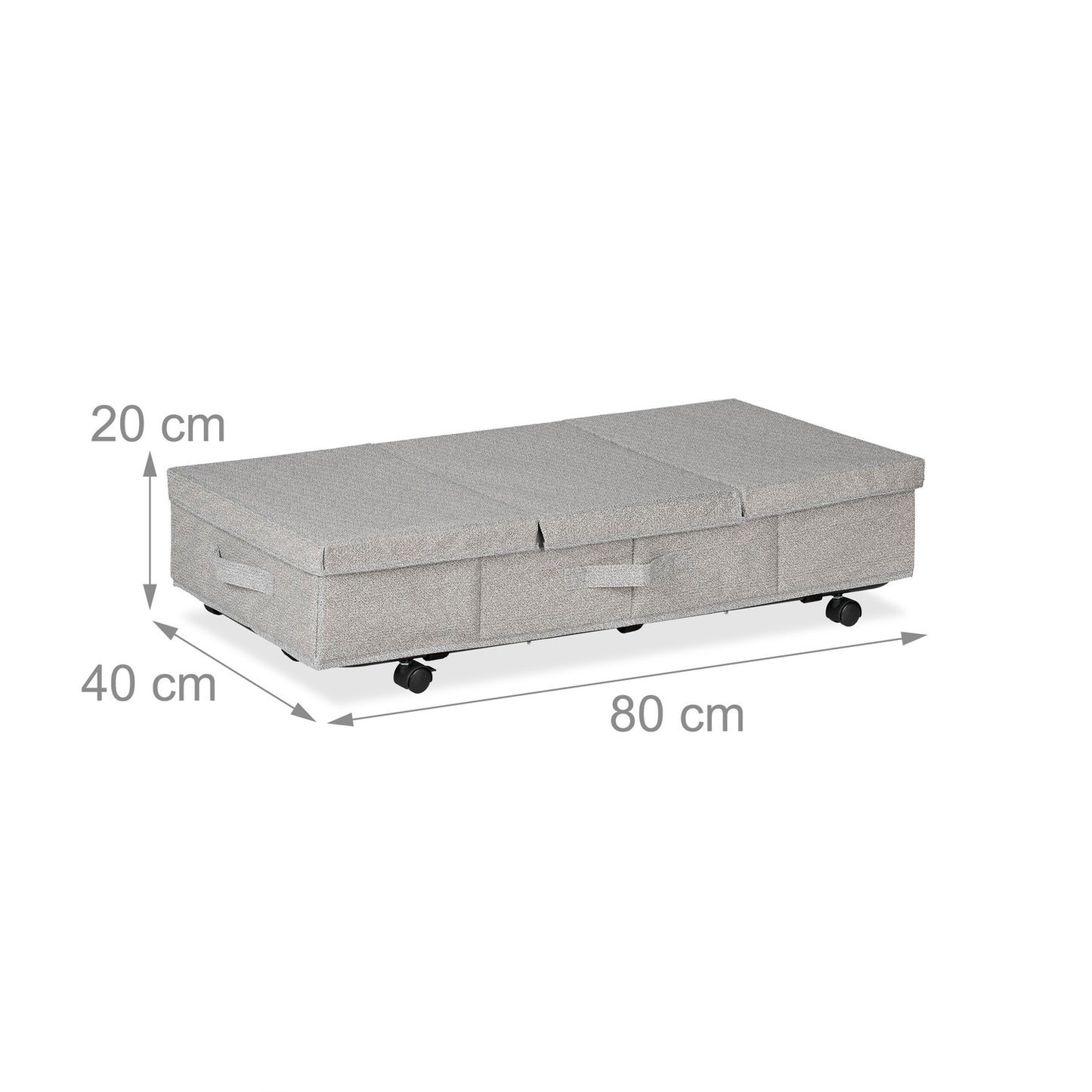 Underbed boxes with wheels, 2-pack
