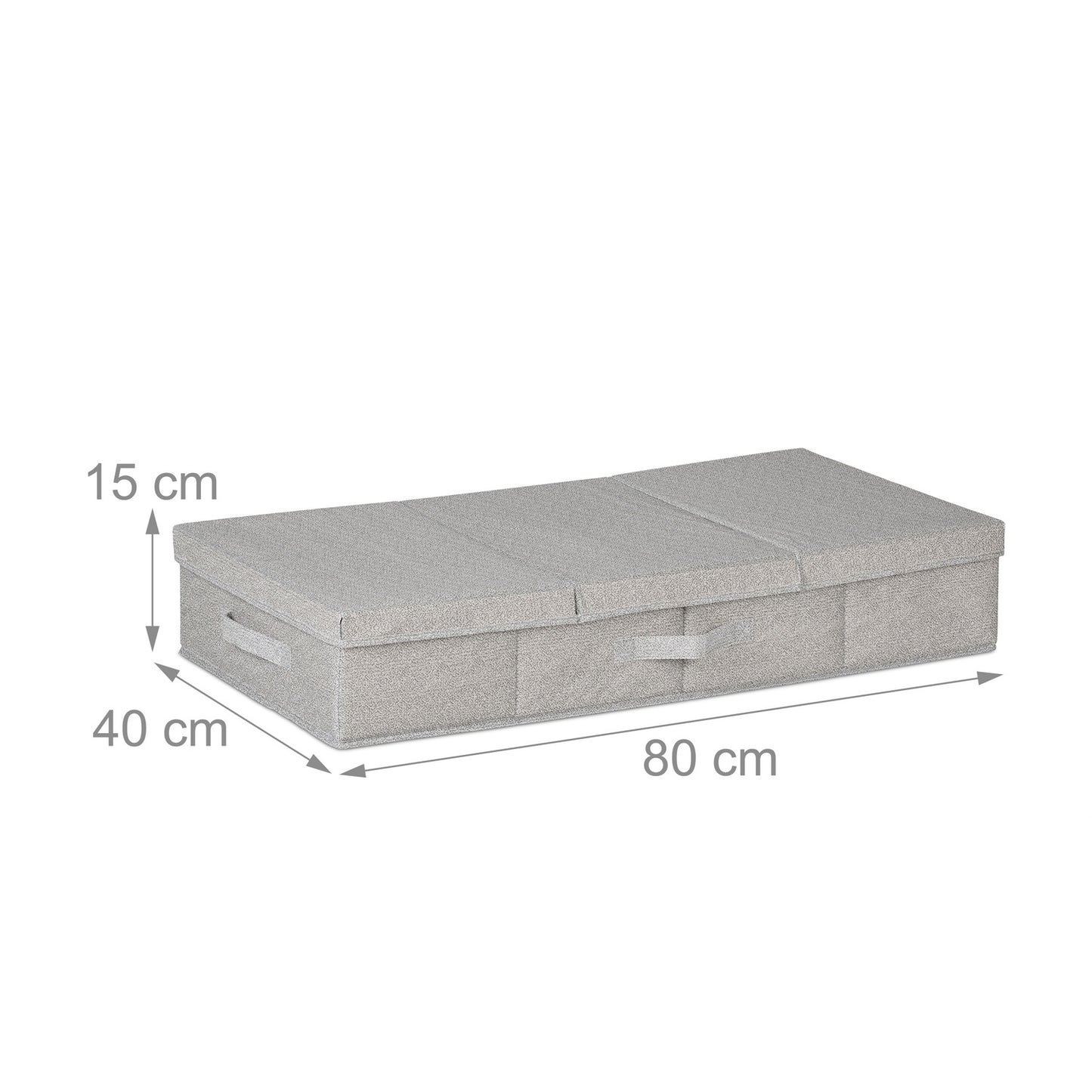 Underbed chest of drawers with lid 2-pack