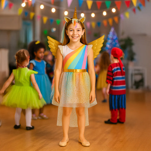 Unicorn Costume for Kids, 3-Piece Set, 130-140cm