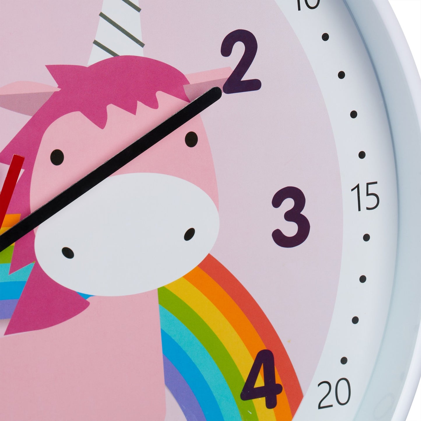 Unicorn Wall Clock with Easy-Read Numbers