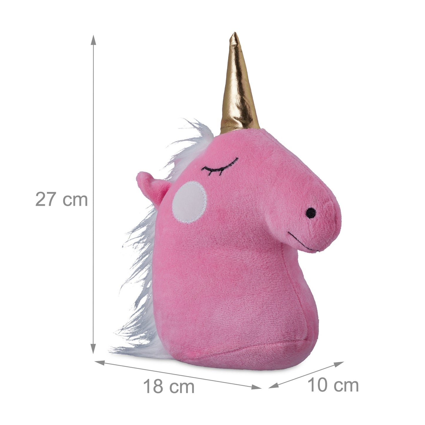 Unicorn door stop in pink