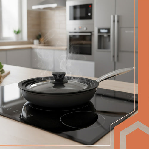 Universal 3-in-1 Glass Lid with Silicone Rim, 24/26/28cm