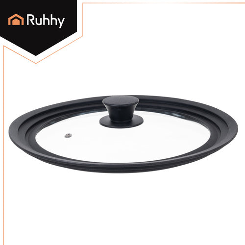 Universal 3-in-1 Glass Lid with Silicone Rim, 24/26/28cm