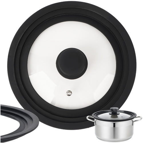 Universal 3-in-1 Silicone-Glass Lid for Pots 18/20/22cm
