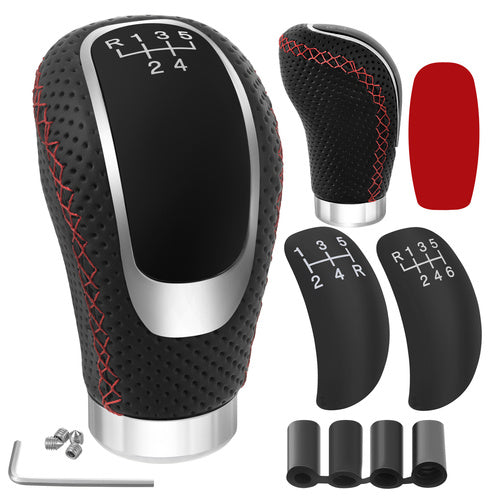 Universal Gear Shift Knob, 5/6 Speed, PU Leather