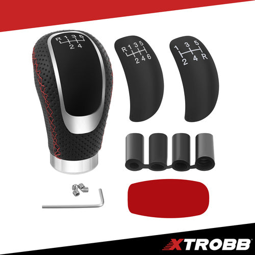 Universal Gear Shift Knob, 5/6 Speed, PU Leather