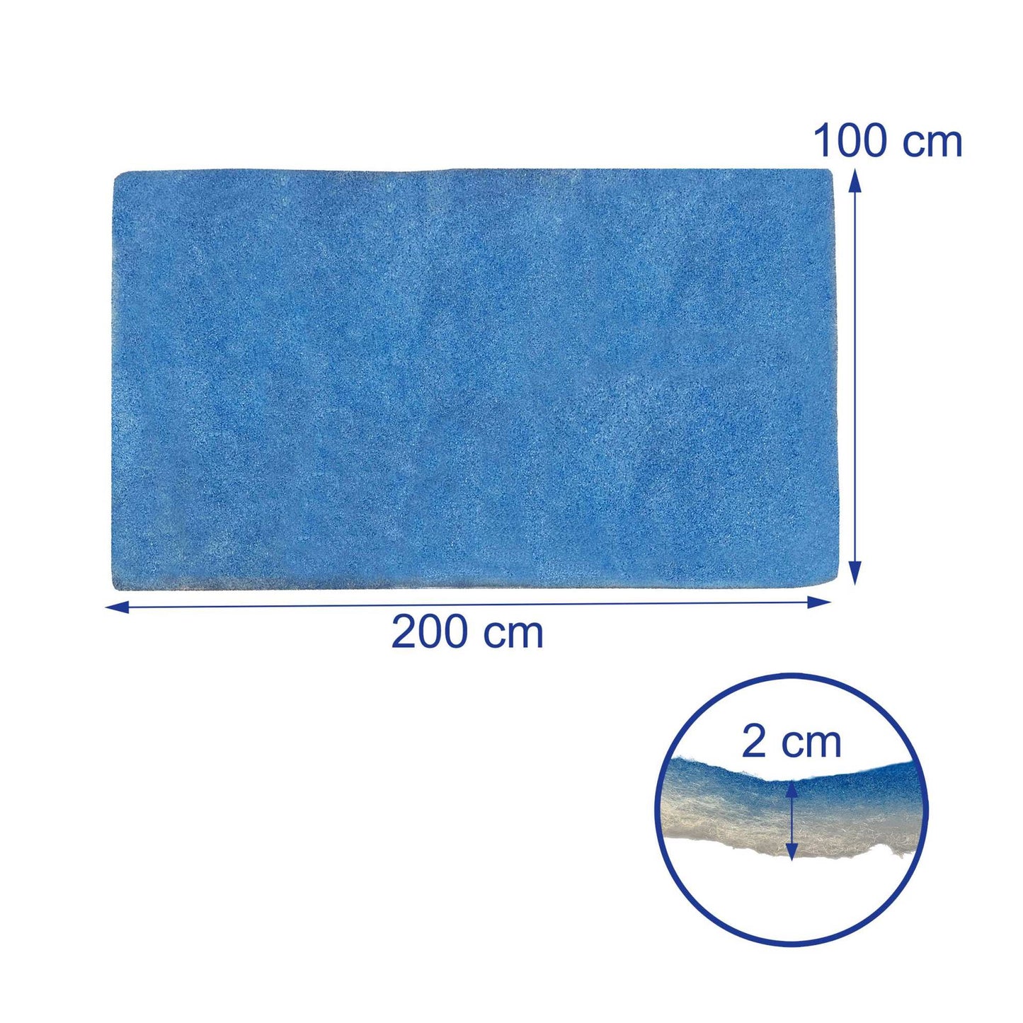 Universal Hood Filter, Trim-to-Fit, 1x2m, Polyester
