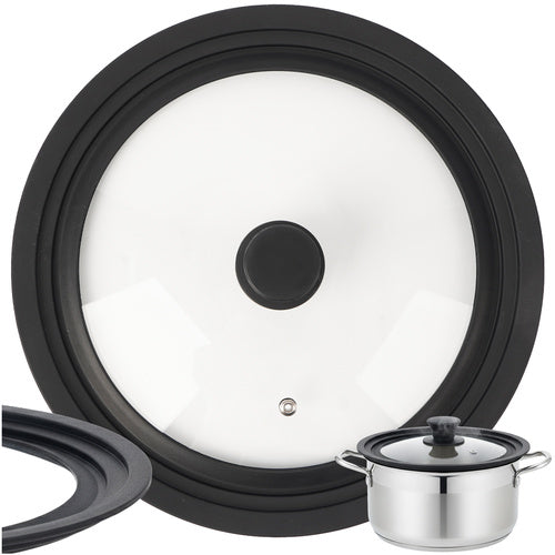 Universal Silicone-Glass Lid for Pots and Pans, 28-32 cm