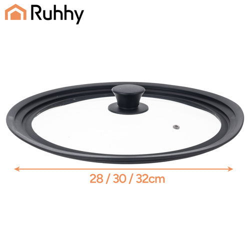 Universal Silicone-Glass Lid for Pots and Pans, 28-32 cm