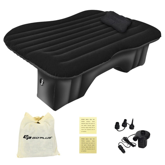 Universal inflatable air mattress with electric pump 142x91x48cm black