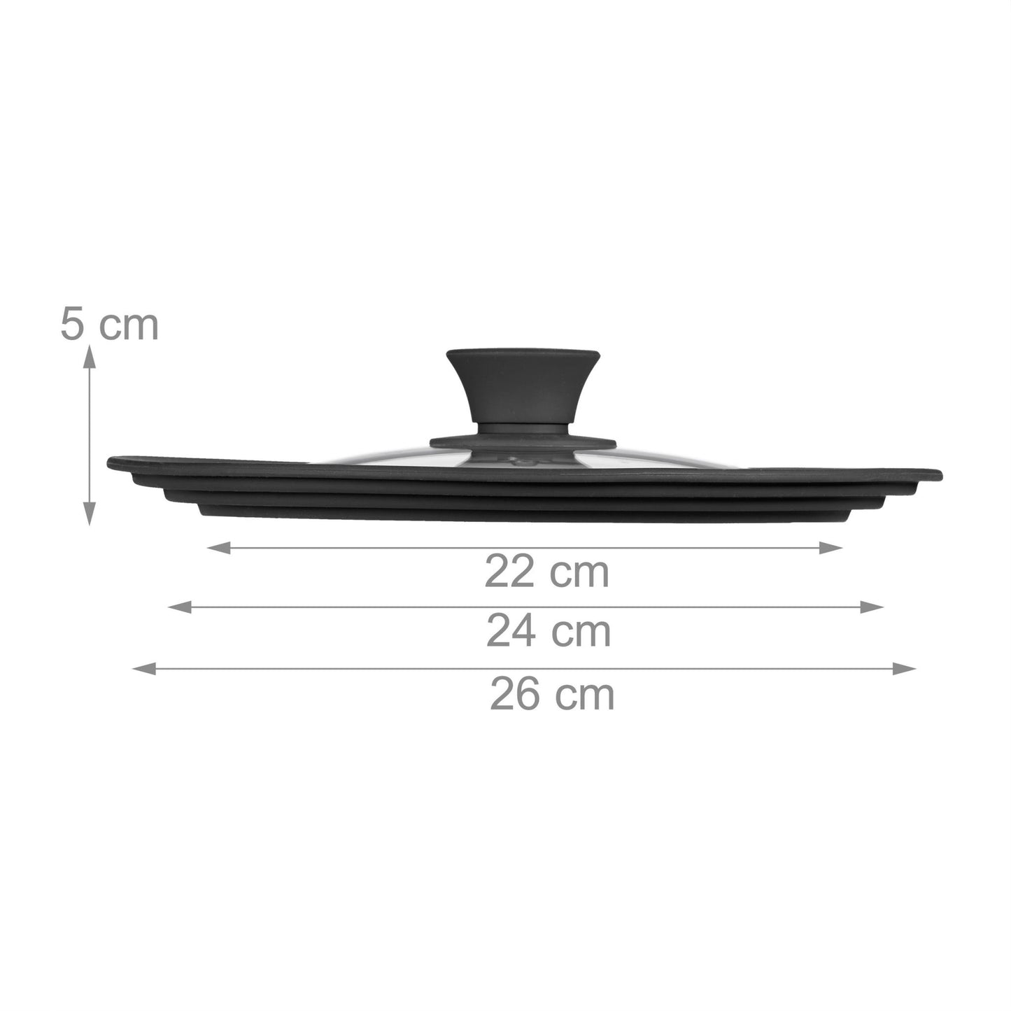 Universal pot lid 22-26 cm Silicone