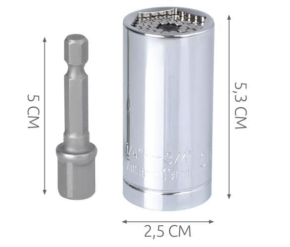 Universal socket - socket wrench 7-19mm