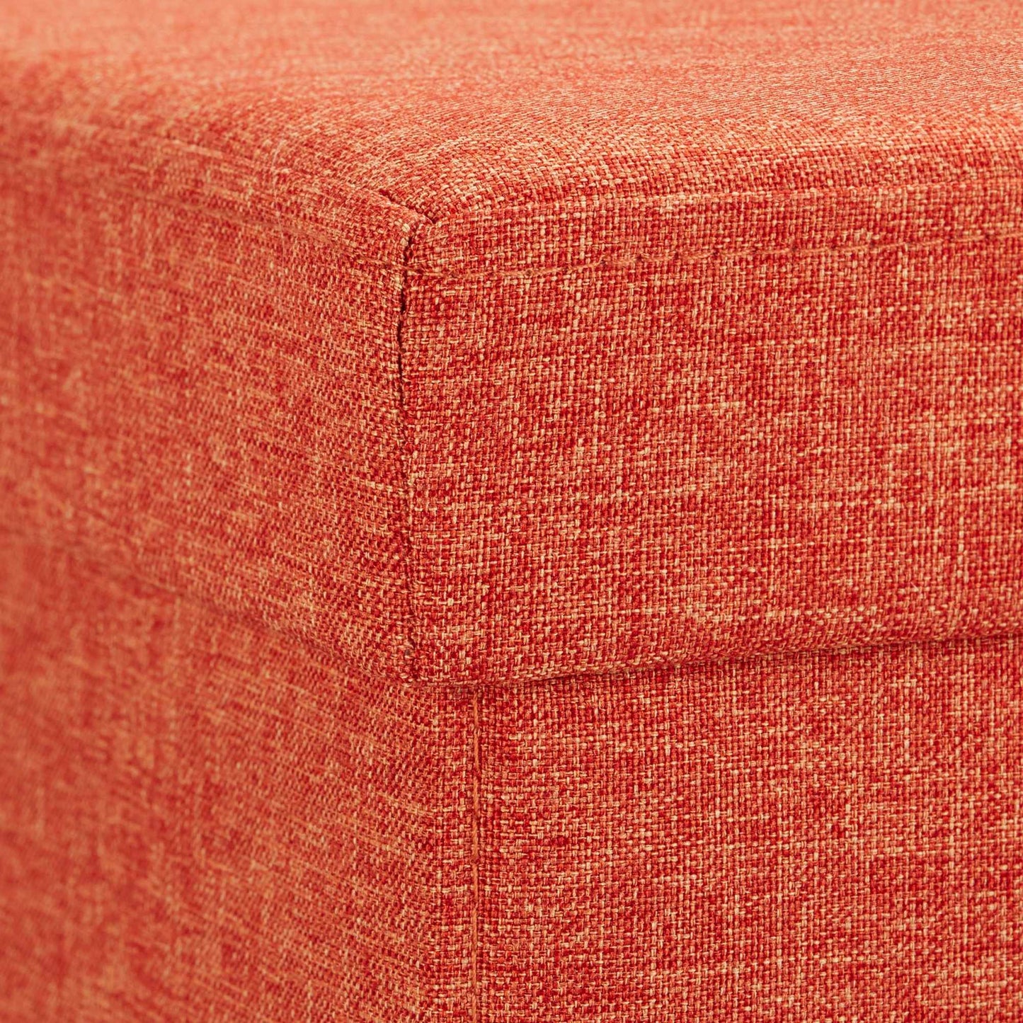 Upholstered stool with colorful stripes