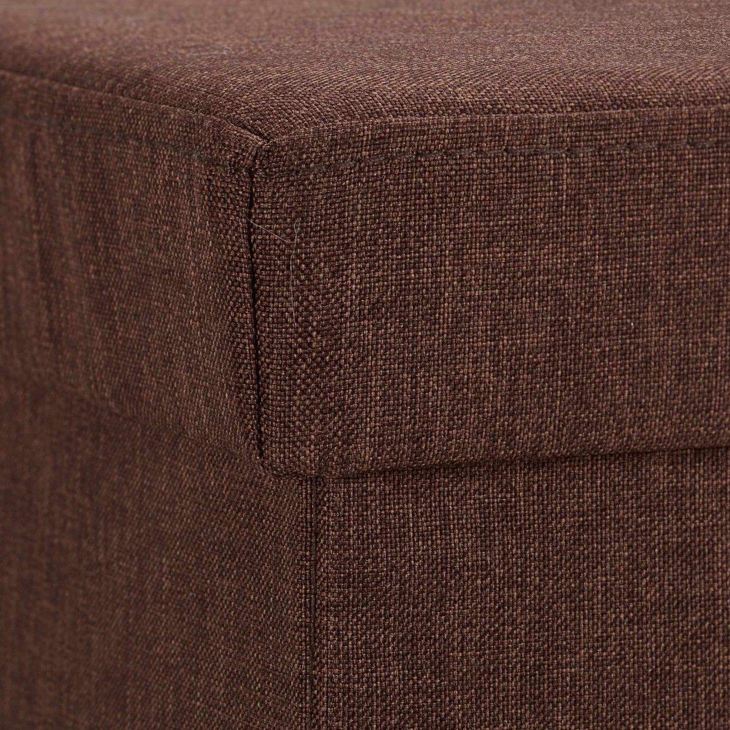 Upholstered stool with colorful stripes