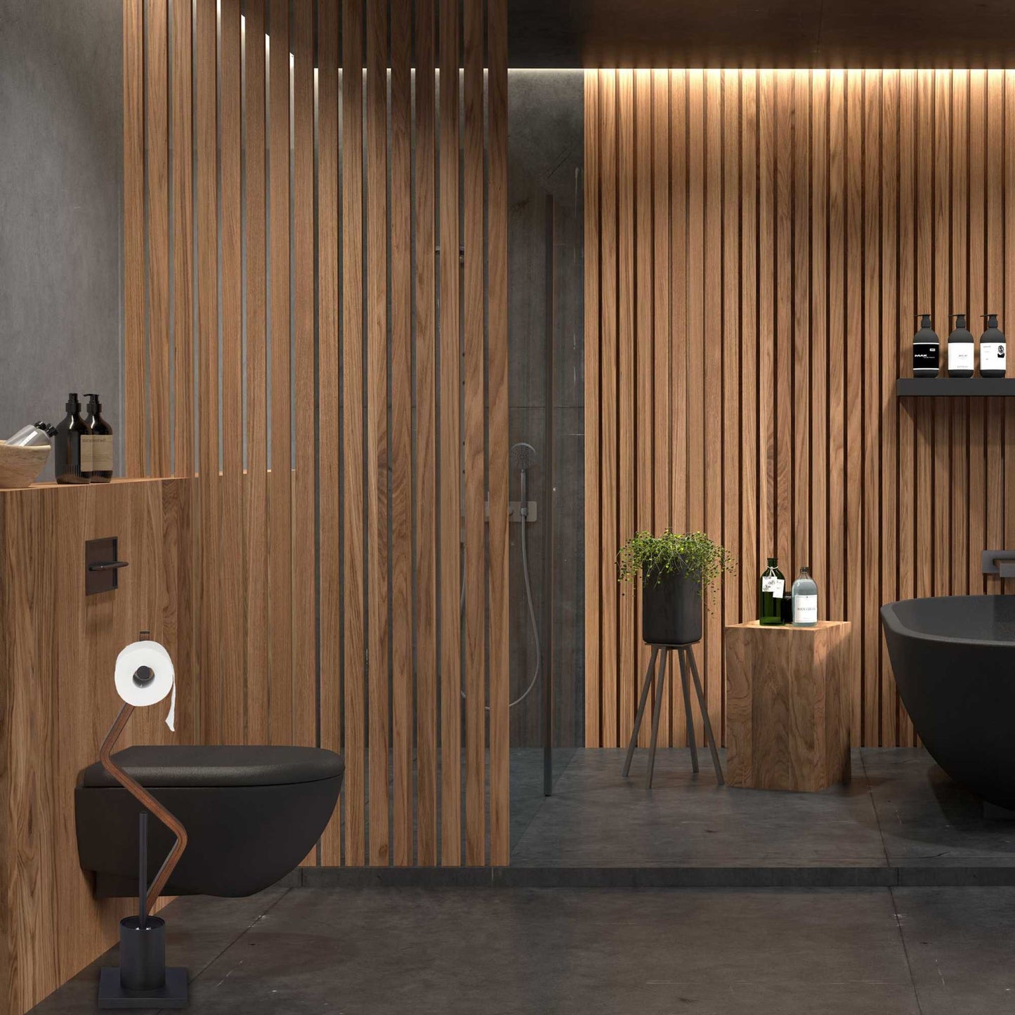 Upright WC Set in Black