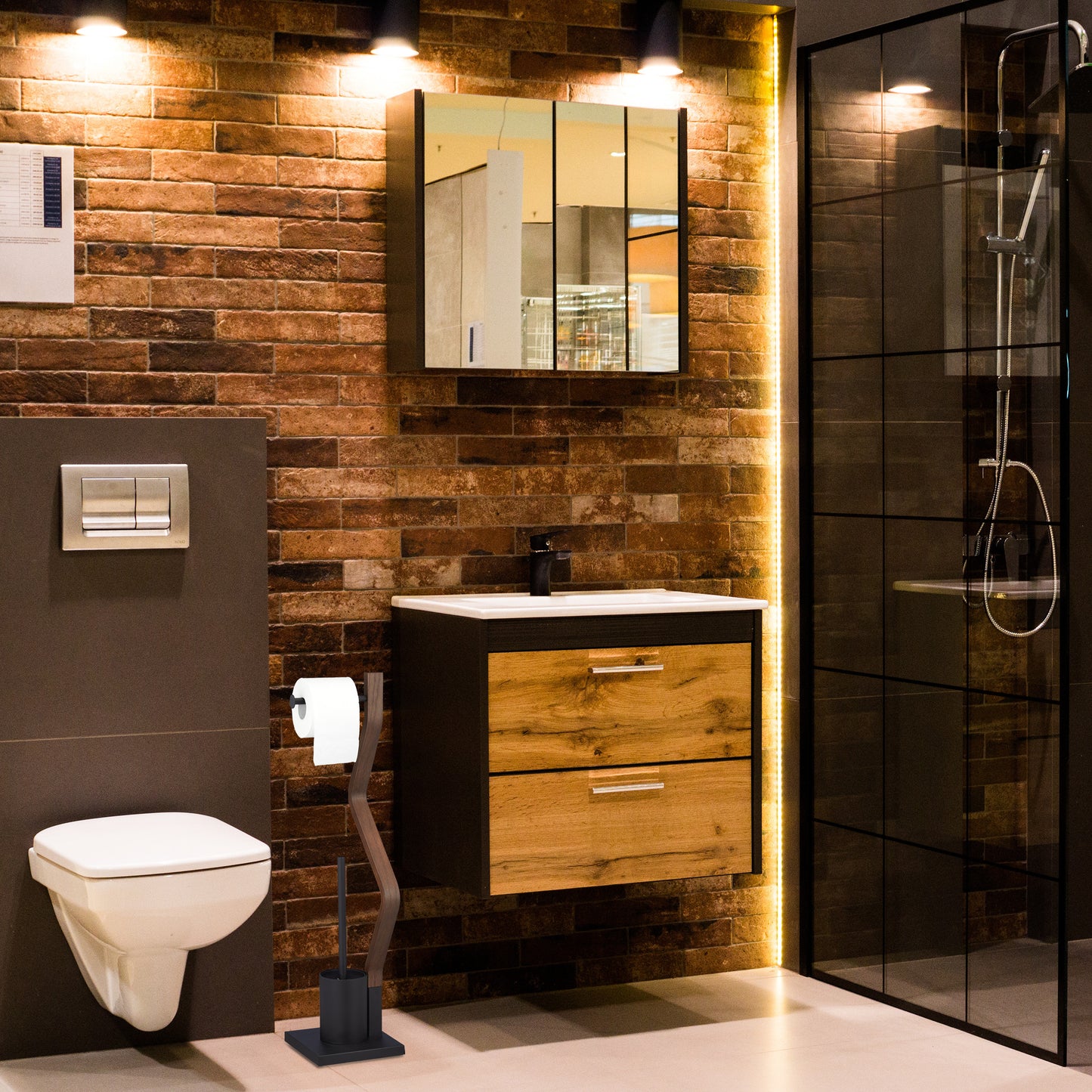 Upright WC Set in Black