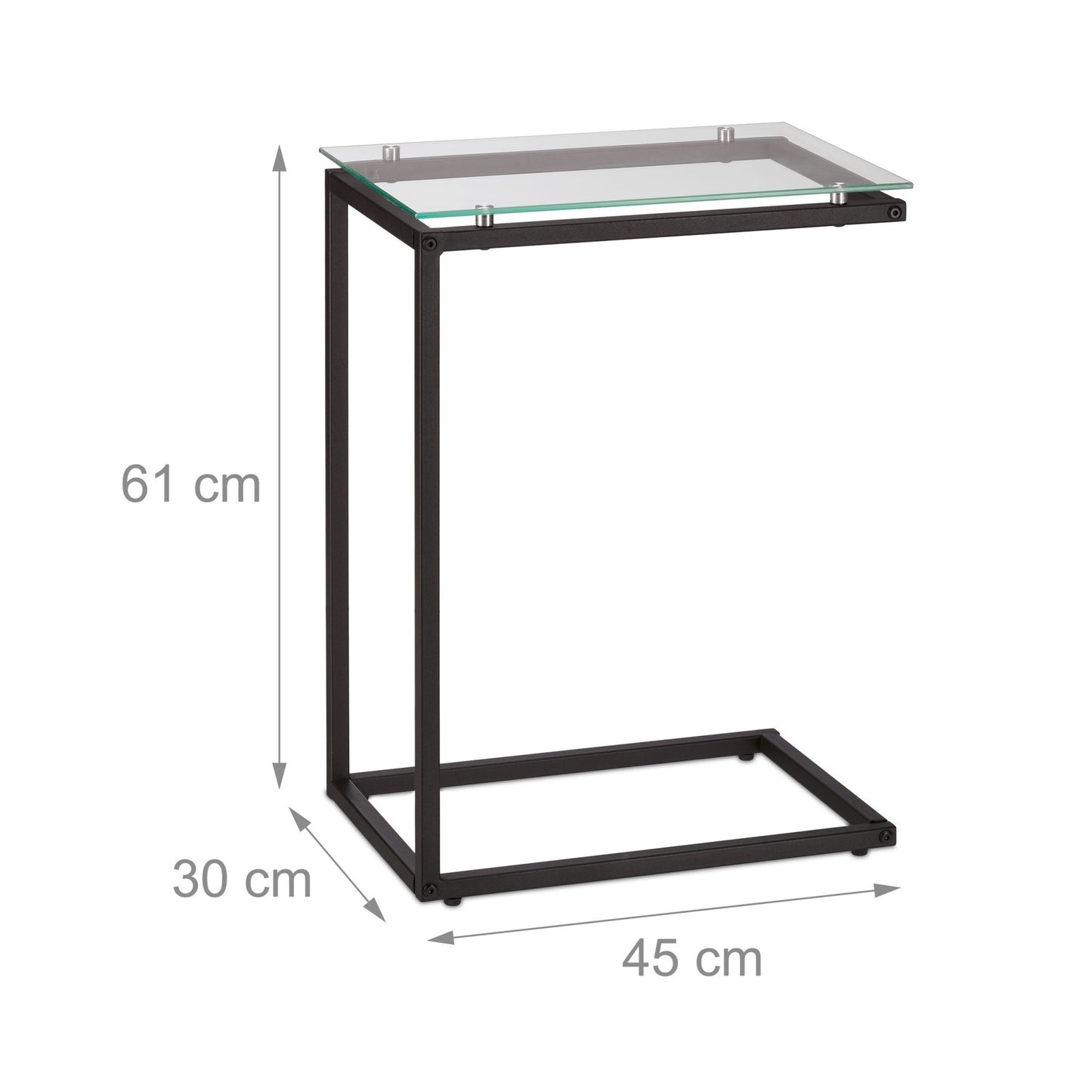 U-shaped material mix side table