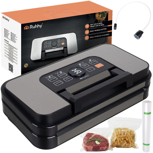 Vacuum Sealer 125W, Double Pump, Built-In Cutter, 95 kPa
