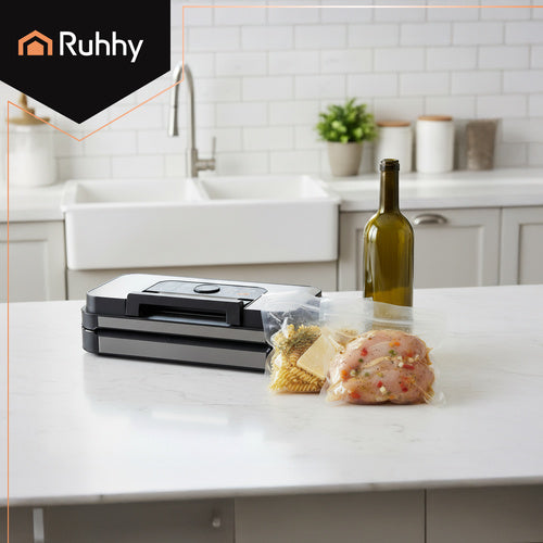 Vacuum Sealer 125W, Double Pump, Built-In Cutter, 95 kPa