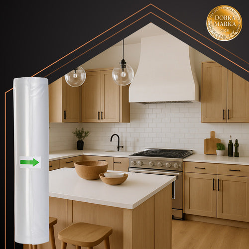 Vacuum Sealer Foil Roll, 28x600cm, Knurled, Clear