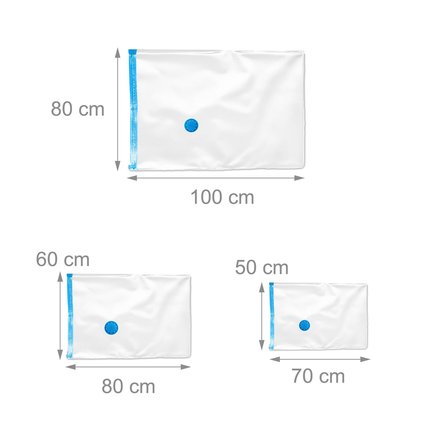 Vacuum Storage Bags, 8-Pack, 3 Sizes