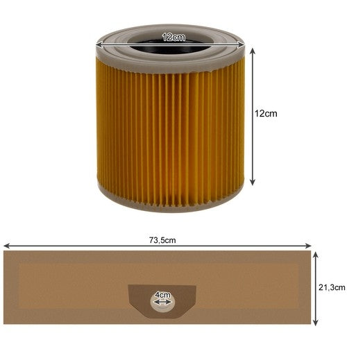 Vacuum cleaner bags - 10 pcs. + Malatec 22580 filter