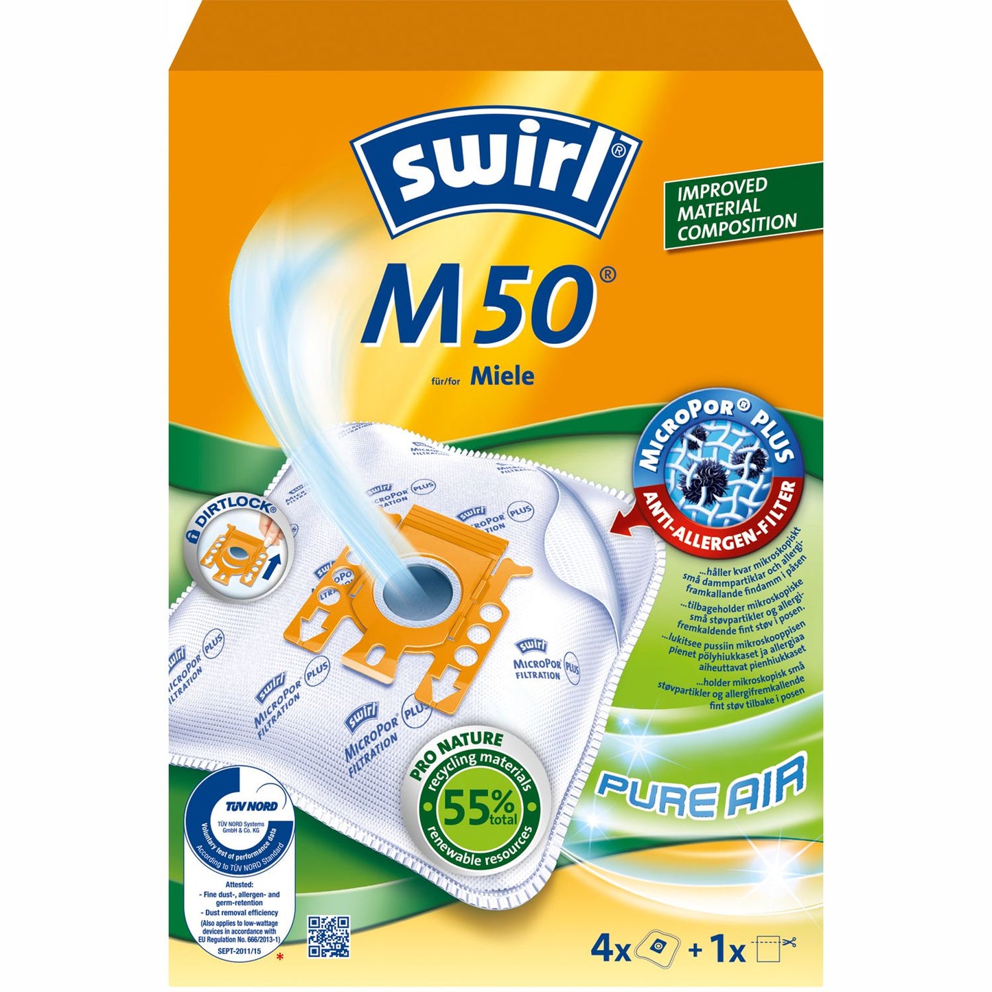 Vacuum cleaner bags M50 NOTE 3X4PCS 3PCS DFP