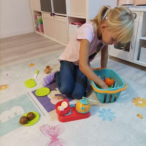 Vegetables and fruits for cutting with a basket 22877