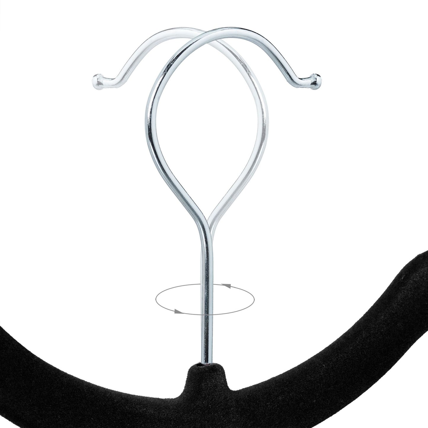 Velvet Flocked Coat Hangers, Non-Slip, Set of 50