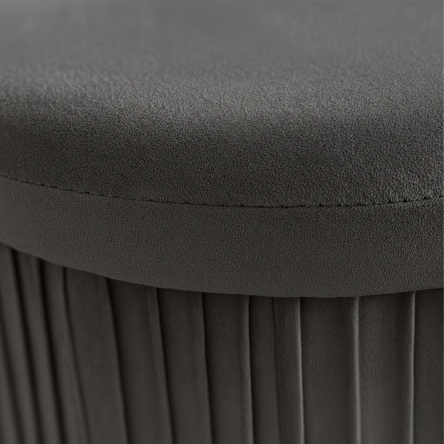 Velvet Storage Stool with Padded Seat and Compartment