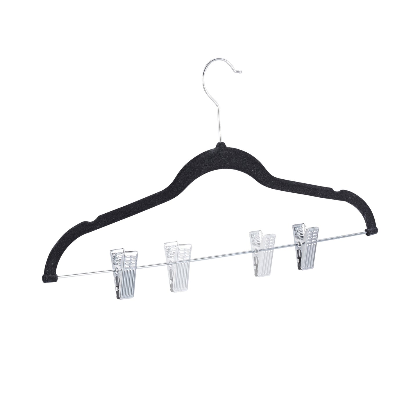 Velvet hanger with clips set of 12