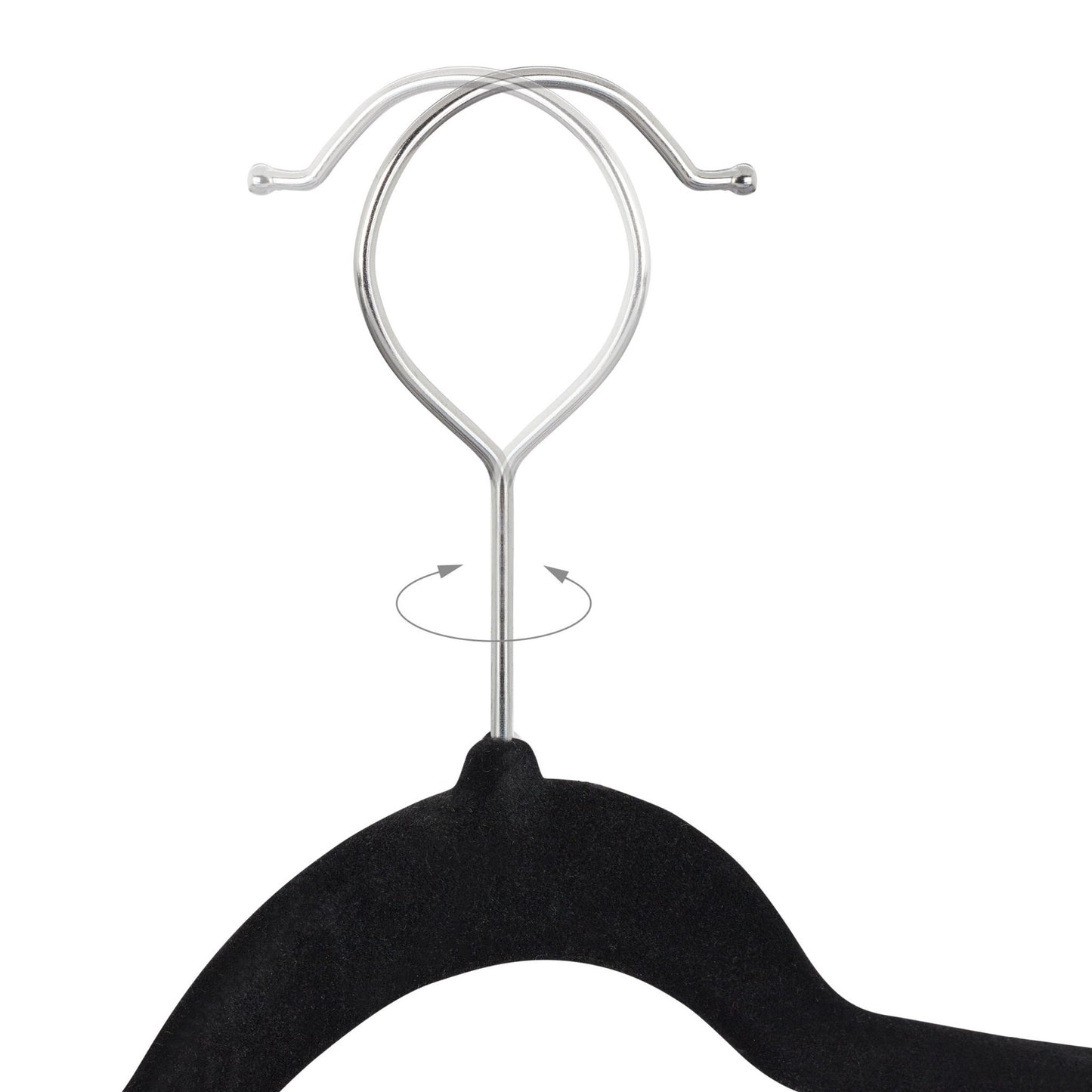 Velvet hanger with clips set of 12
