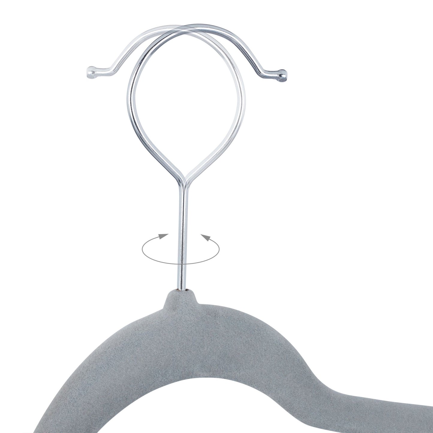 Velvet hanger with clips set of 12