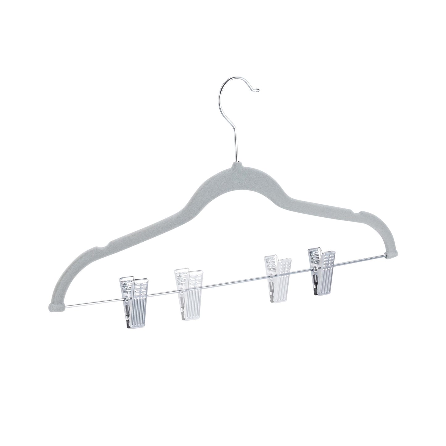 Velvet hanger with clips set of 12