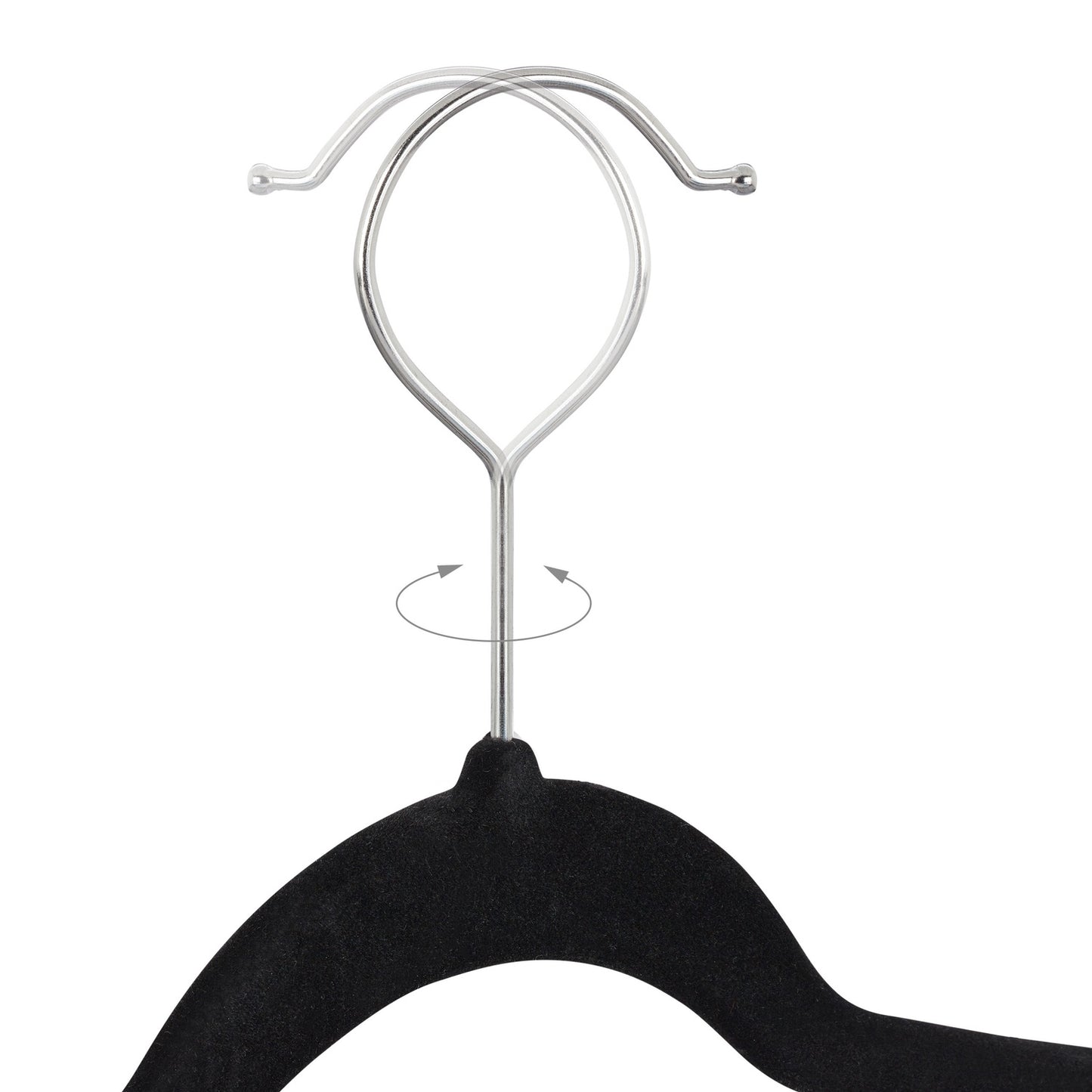 Velvet hanger with clips set of 12