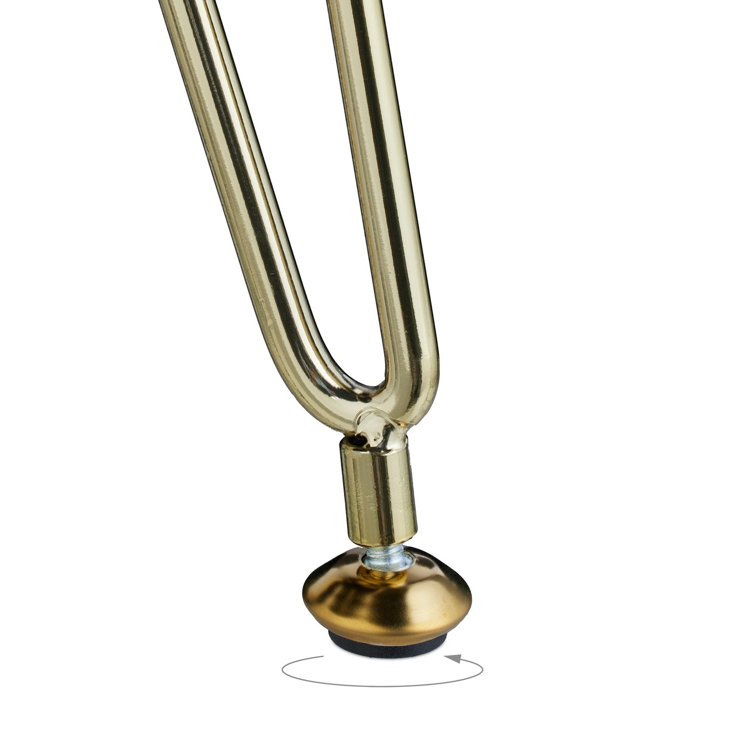 Velvet stool with gold legs