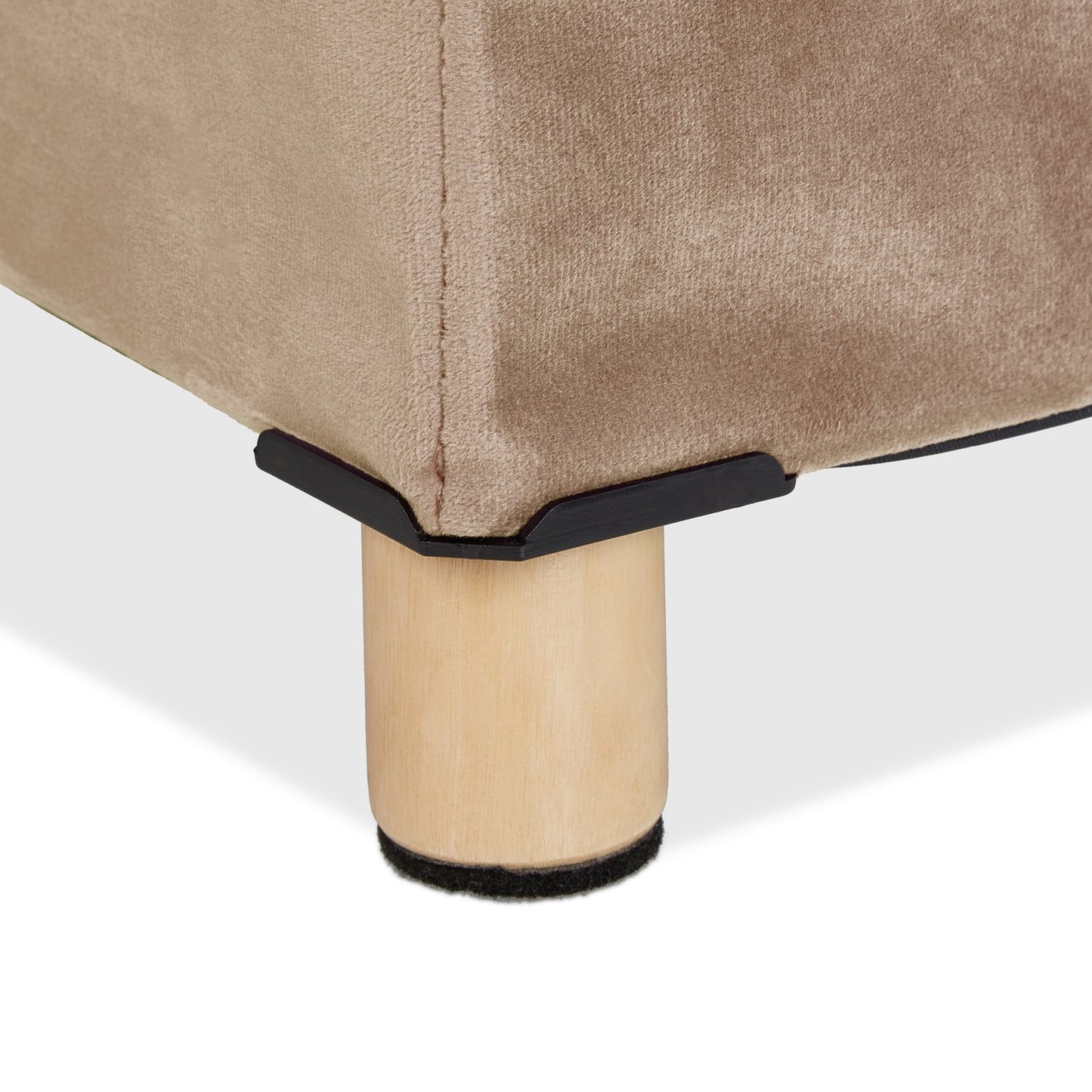 Velvet stool with tray