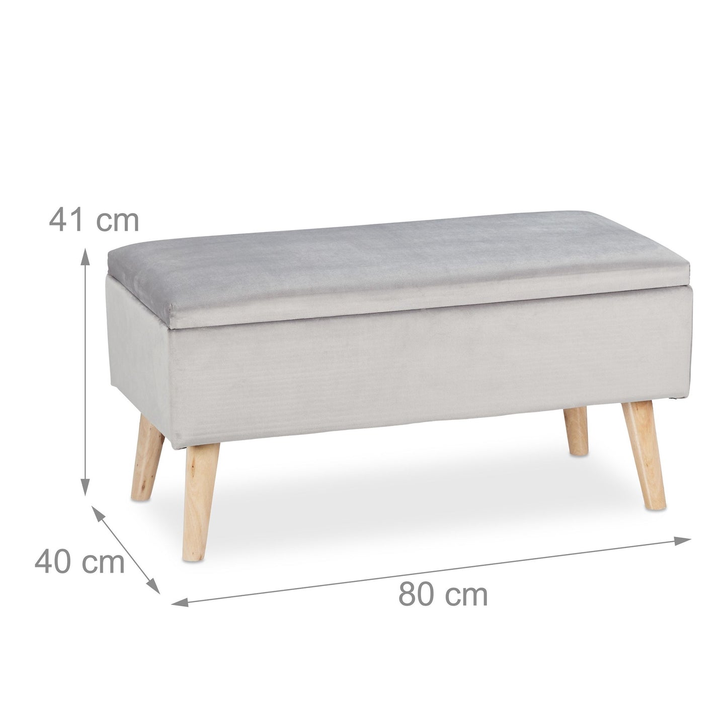 Velvet storage bench