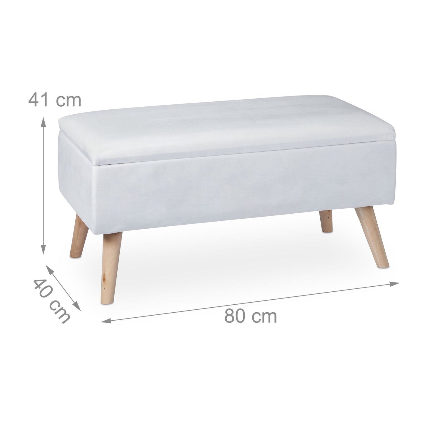 Velvet storage bench