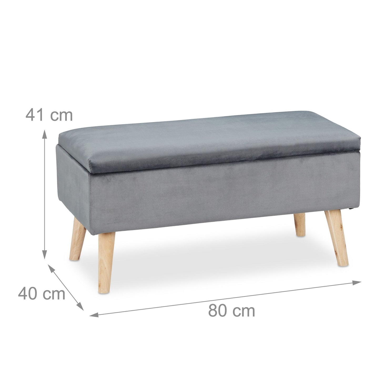 Velvet storage bench