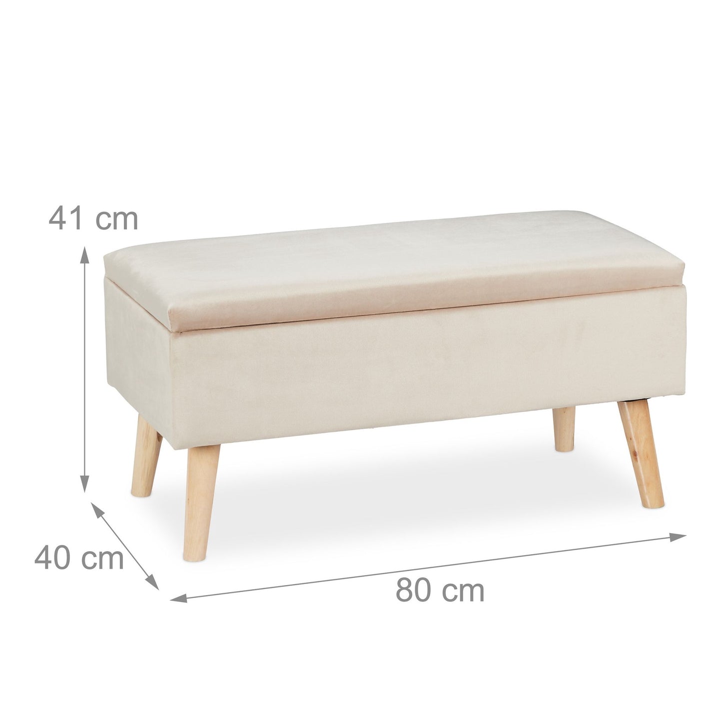 Velvet storage bench