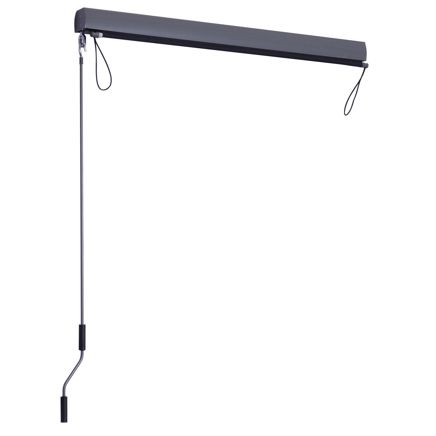 Balcony awning – Polyester aluminium, 120x200cm, wind protection