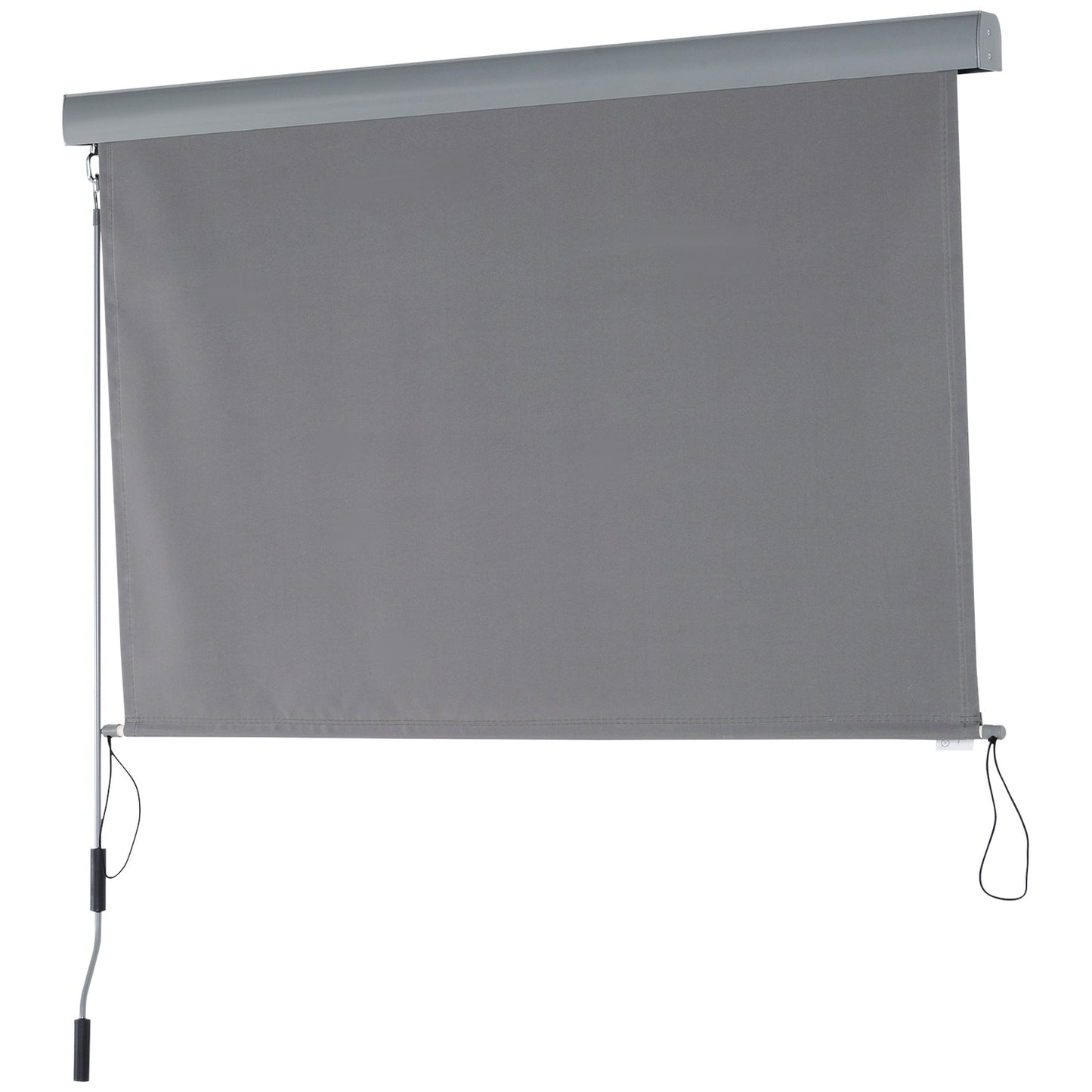 Vertical Balcony Awning, Grey, 140x200 cm, Wind protection